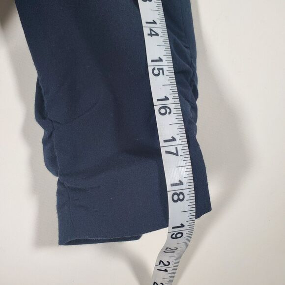 Michael Kors Women’s Blazer Size 4 Navy Blue Ruched 3/4 Sleeve Lined Classic - Picture 11 of 13